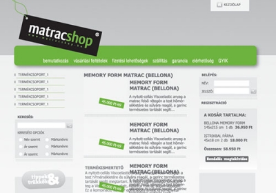 Matracshop.hu készítése