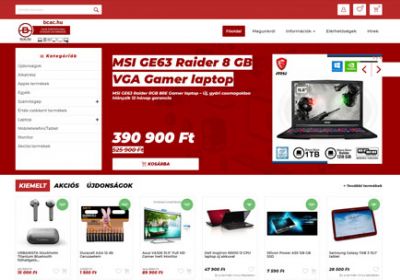 Bcac.hu - Számítástechnikai és műszaki cikk kereskedés - reszponzív webáruház készítés