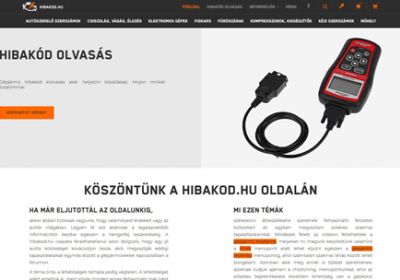 Hibakod.hu - Hibakód olvasás - reszponzív webáruház készítés