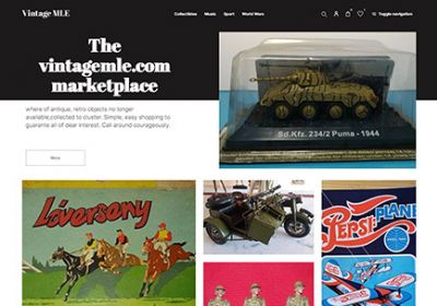 VintageMLE.com - Antique, retro objects marketplace - reszponzív webáruház készítés
