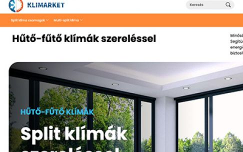 Klimarket – Informatív és értékesítésre optimalizált webáruház fejlesztés