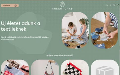 Green Crab - Újrahasznált anyagokból praktikus tárgyak webáruházának elkészítése a Demján Sándor programban Green Crab - Újrahasznált anyagokból praktikus tárgyak webáruházának elkészítése a Demján Sándor programban